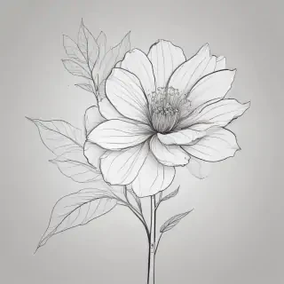 flower line art