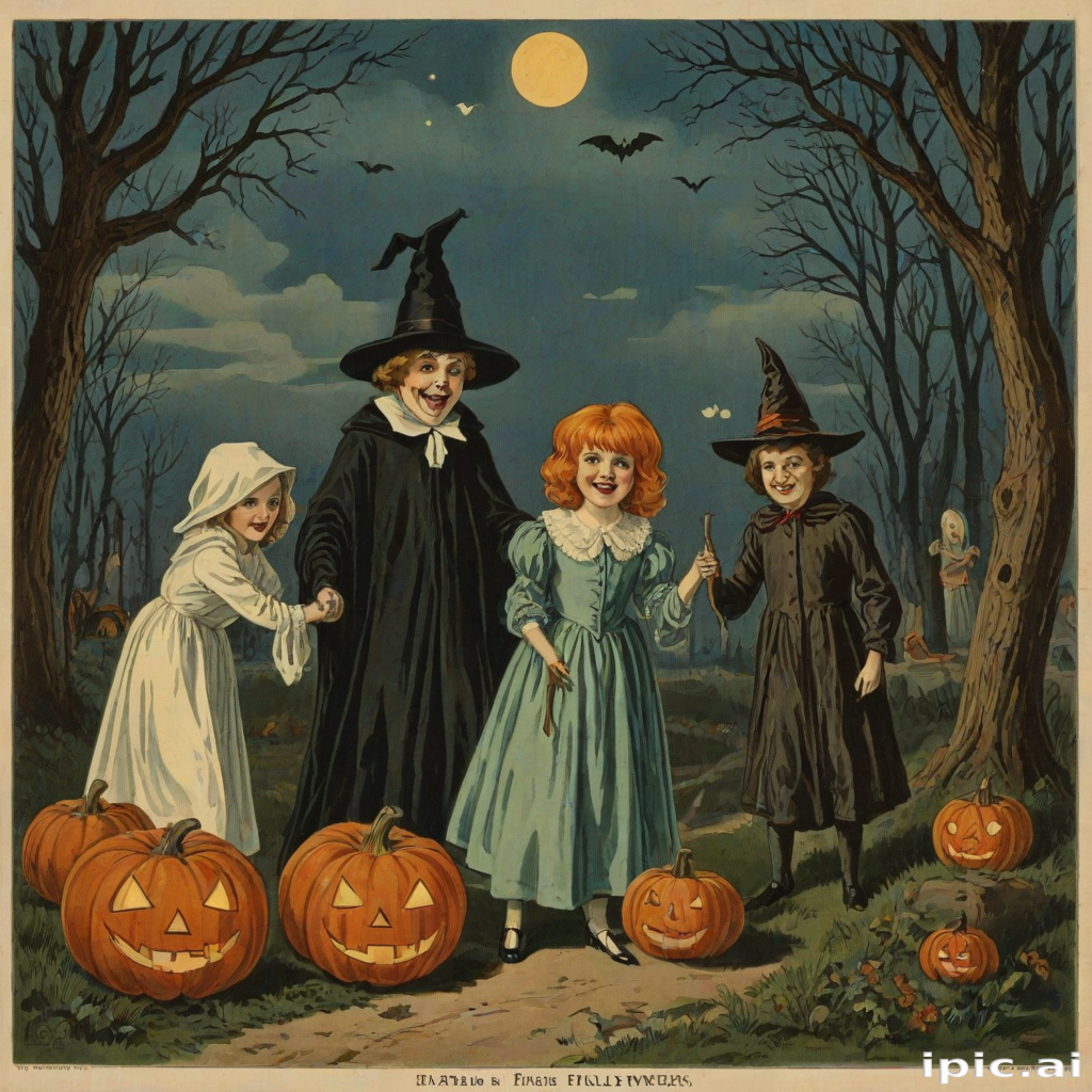 public domain vintage halloween art