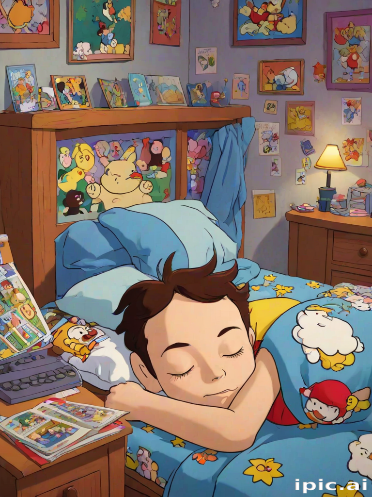 sleeping in cartoons