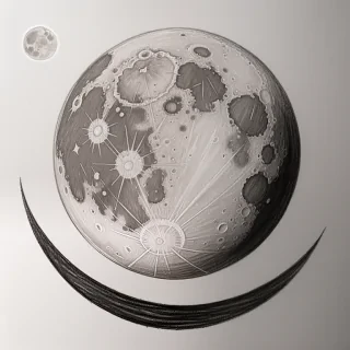 drawings of the moon
