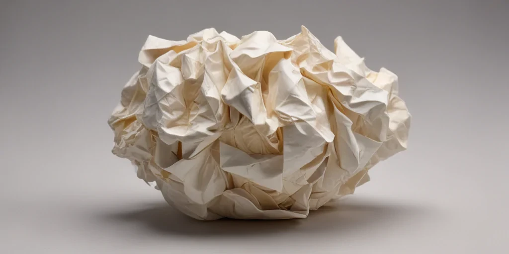 crumpled up paper