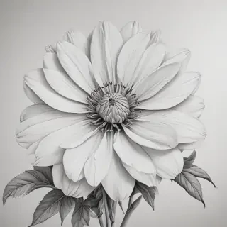 pencil drawing flowers