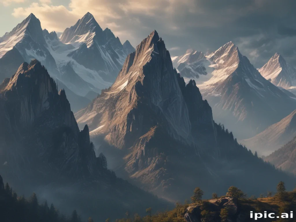 mountainous background