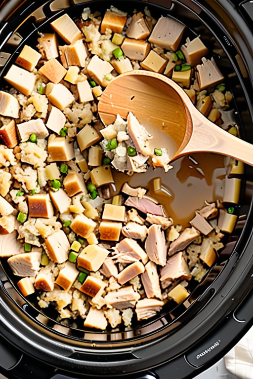 chicken stuffing crockpot 4 ingredients