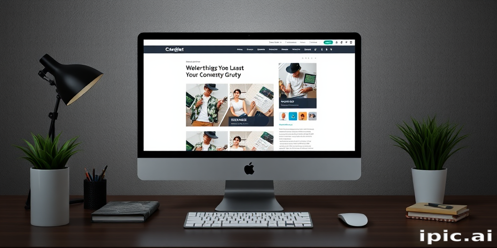 computer website mockup
