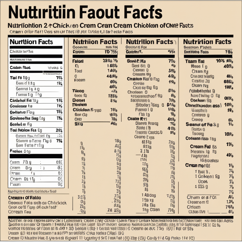 cream of chicken nutrition facts