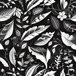 black and white clipart leaf