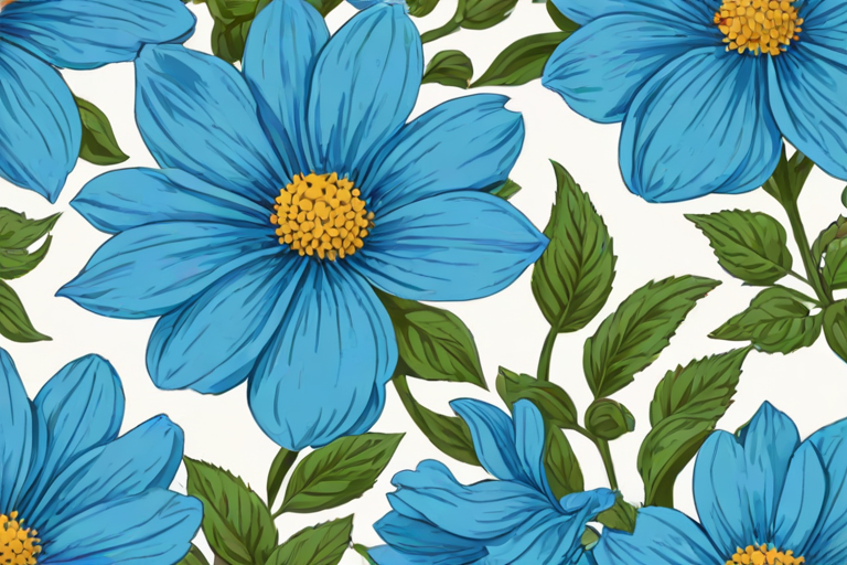 blue flower clip art