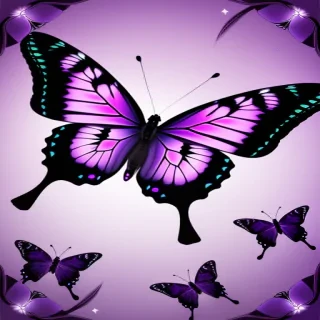 aesthetic purple butterfly