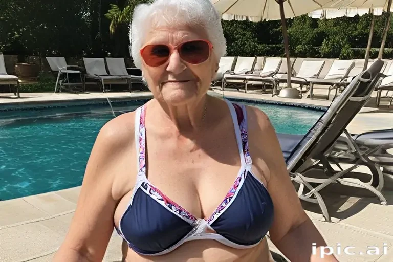 grandma in bikini