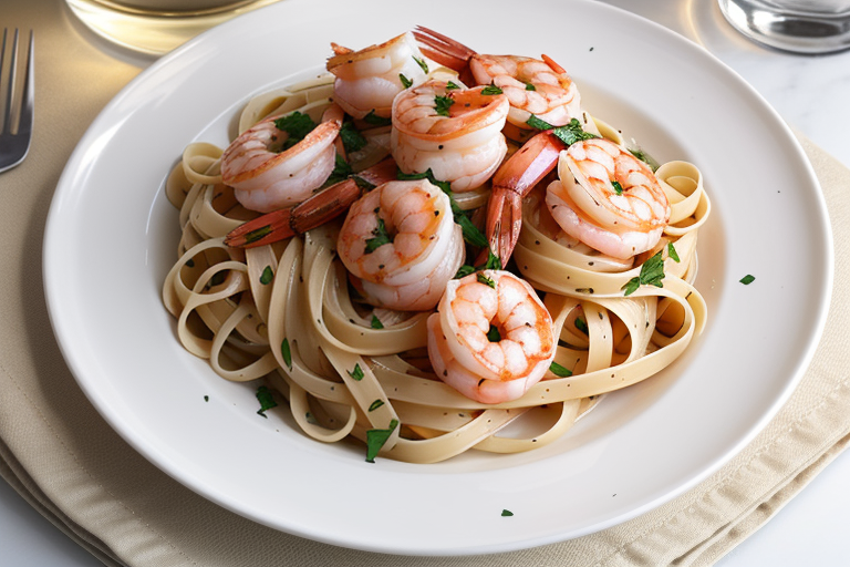 shrimp pasta white wine sauce