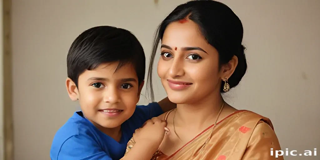 indian mom and son