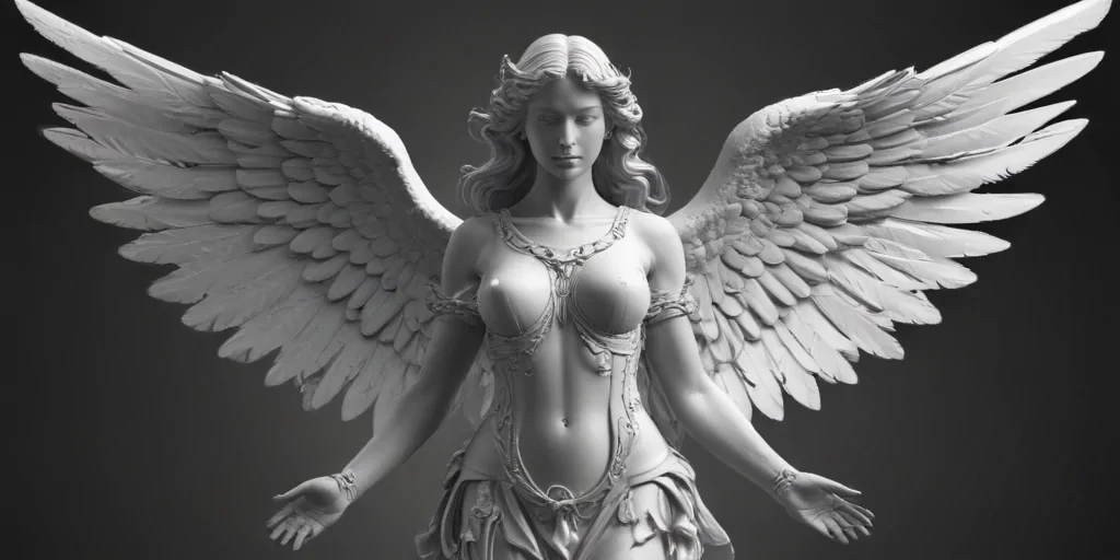 angel clip art black and white