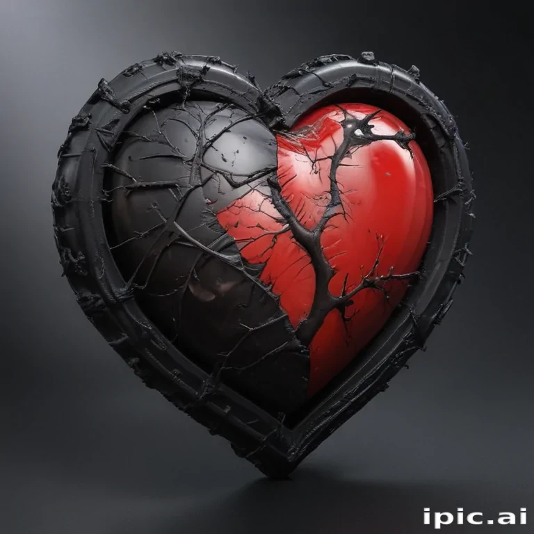 broken heart black
