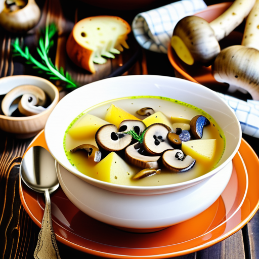 soup with mushrooms and potatoes