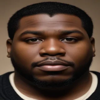 black fat man