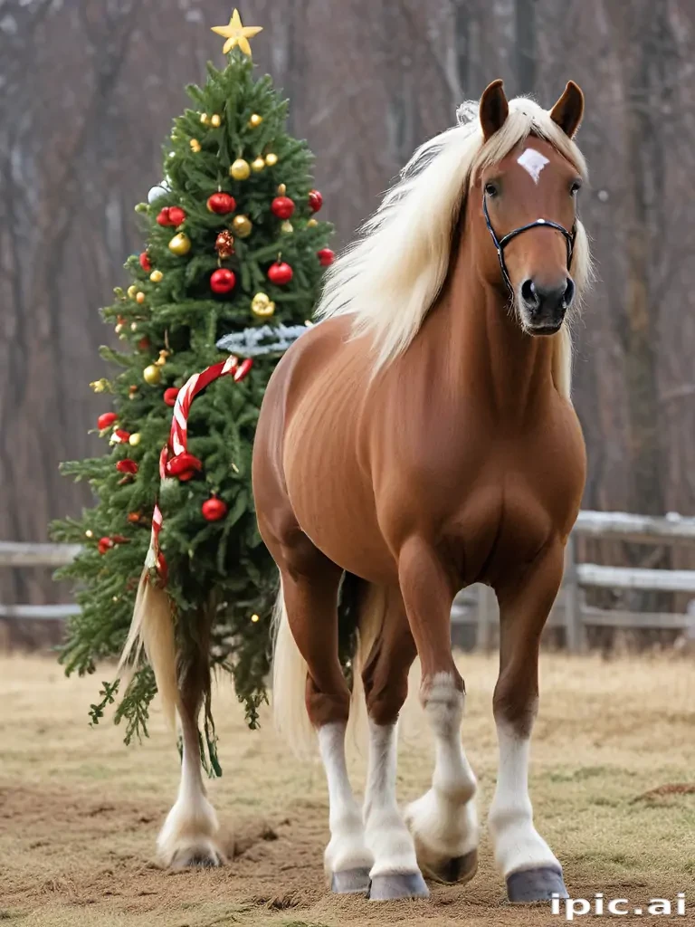pictures of christmas horses