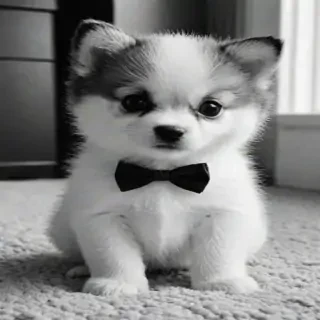 cute black and white