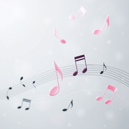 transparent music notes
