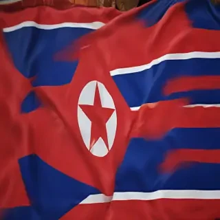 north korea flag