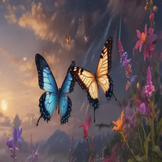 background with butterflies