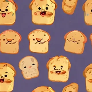 bread in cartoon