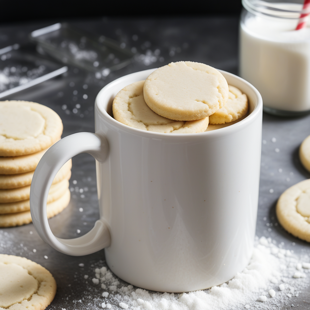 sugar cookie recipe in a mug