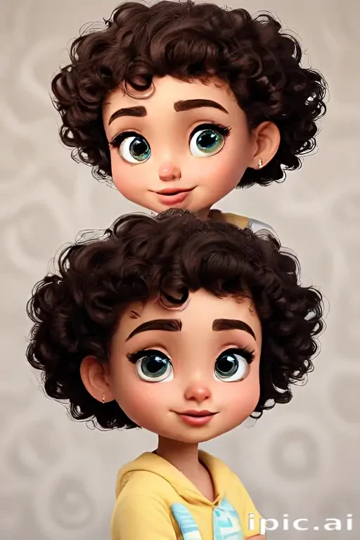 cartoon characters with curly hair