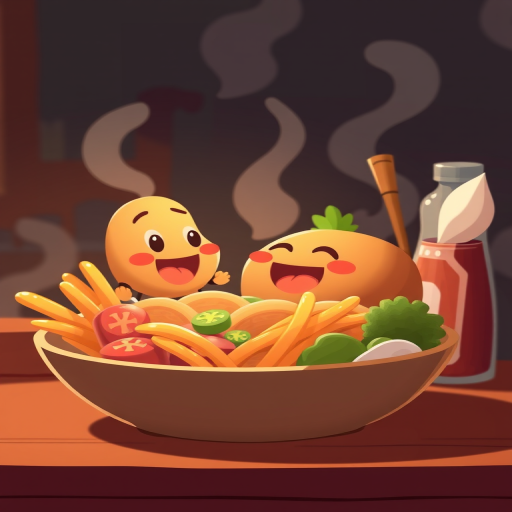 animated food
