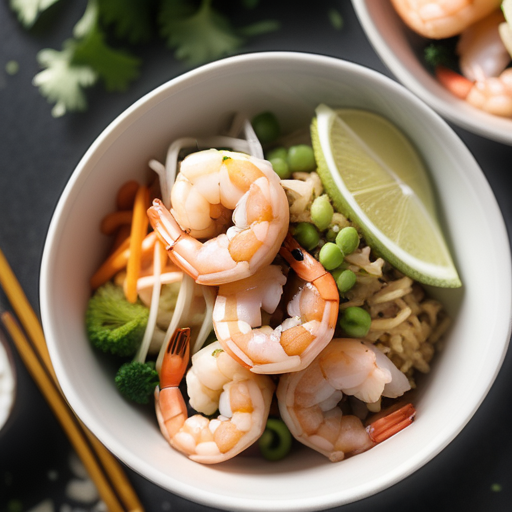 shrimp egg roll in a bowl