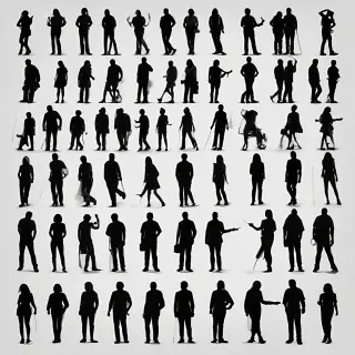 people silhouettes