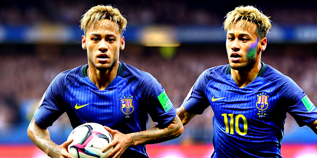 Neymar levantando o troféu da copa do mundo