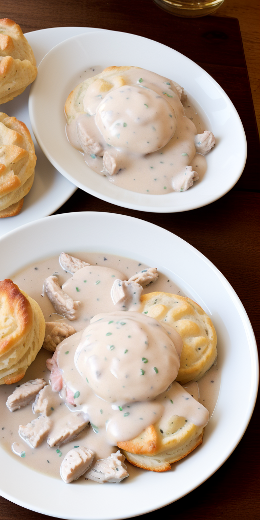 chicken and biscuits and gravy