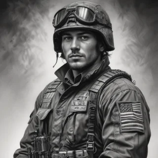 military drawing