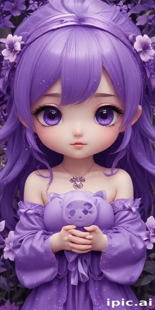 kawaii cute purple wallpaper