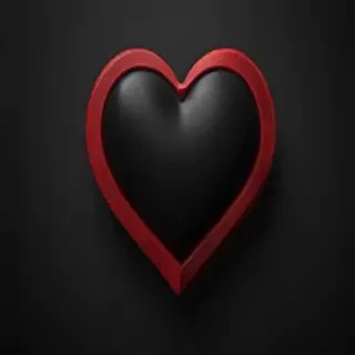 heart with black background