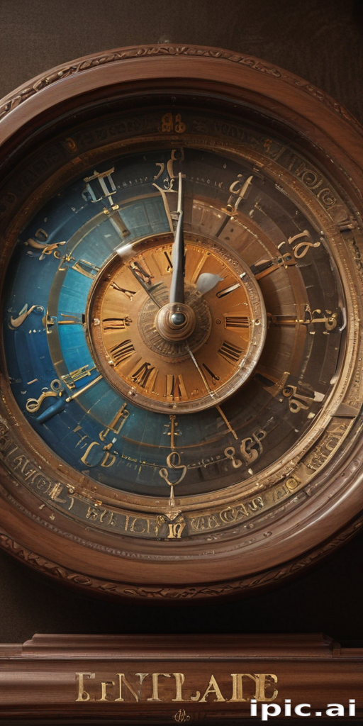 Intricate Antique Wall Clock with Detailed Roman Numerals and Artistic ...