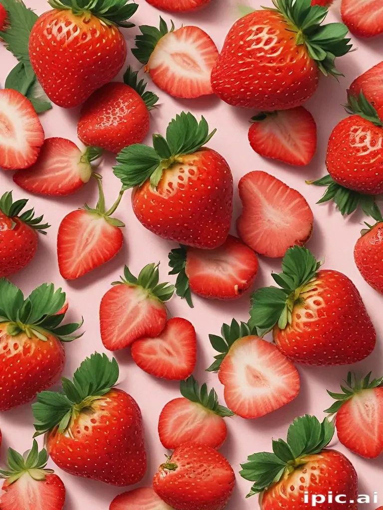 strawberry background aesthetic