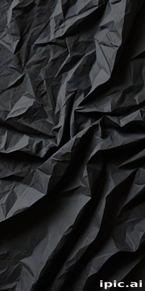 crinkled black paper