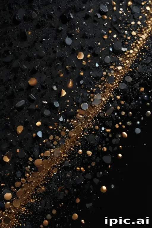 glitter on black background
