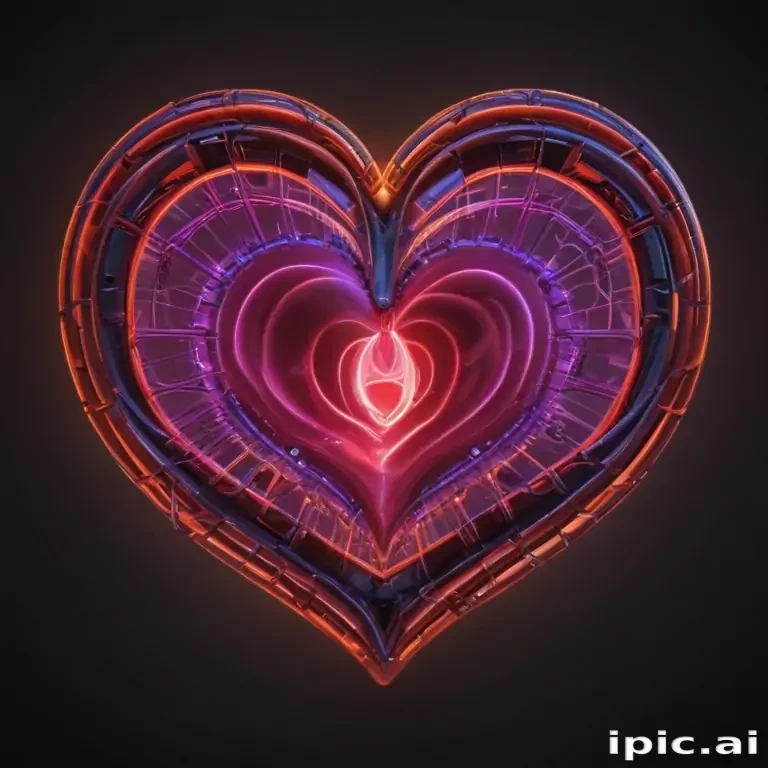 neon heart png