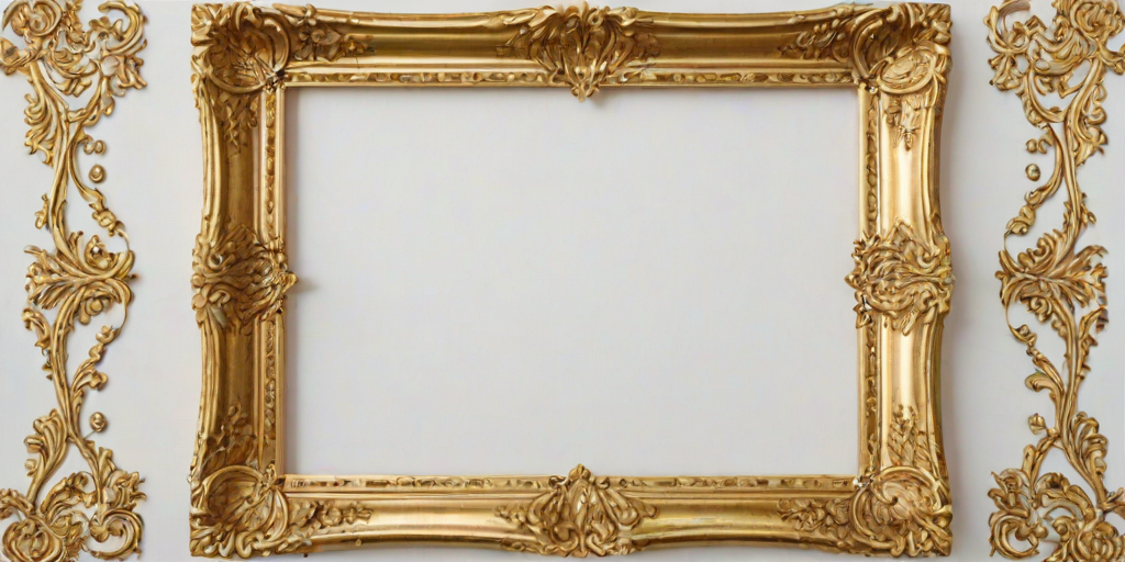 gold frame transparent