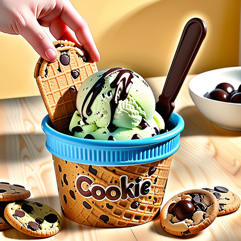 cookie flavored ice cream holder