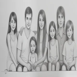 drawings of family