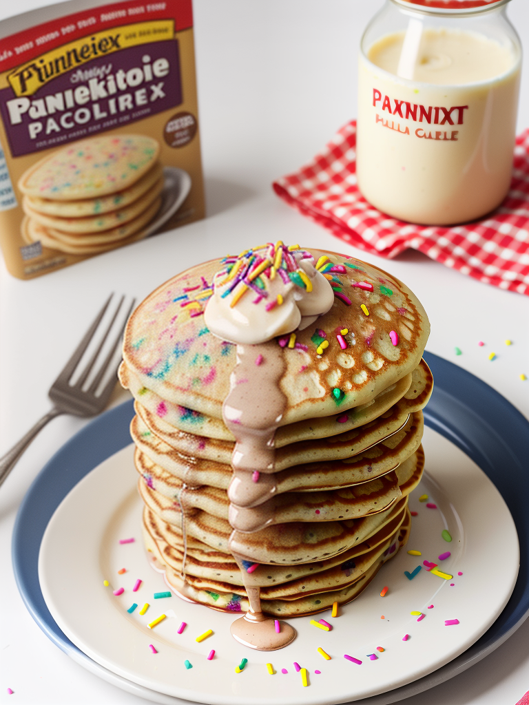 funfetti pancakes with pancake mix