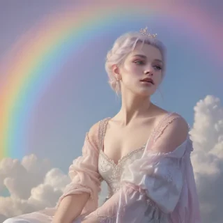 pastel coloured rainbow