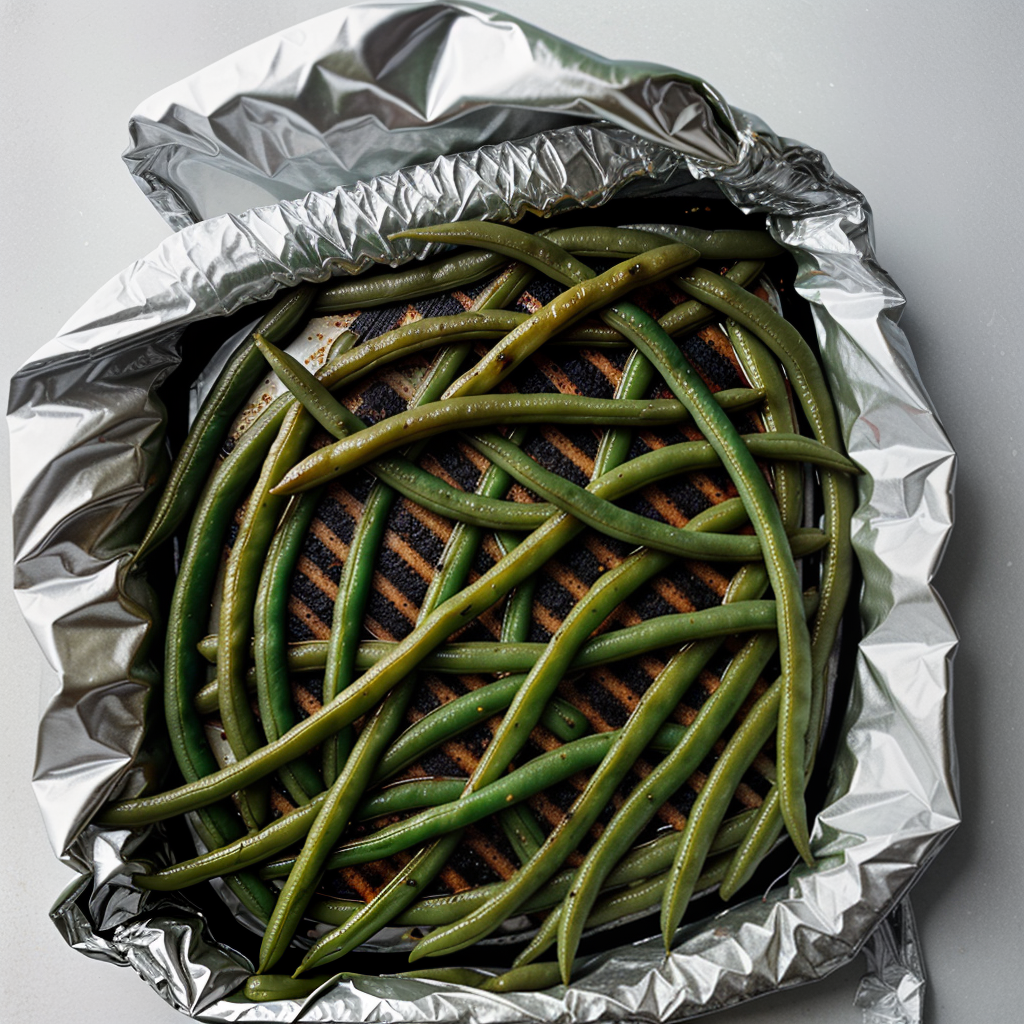 green beans grilled in foil