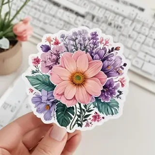 aesthetic flower stickers