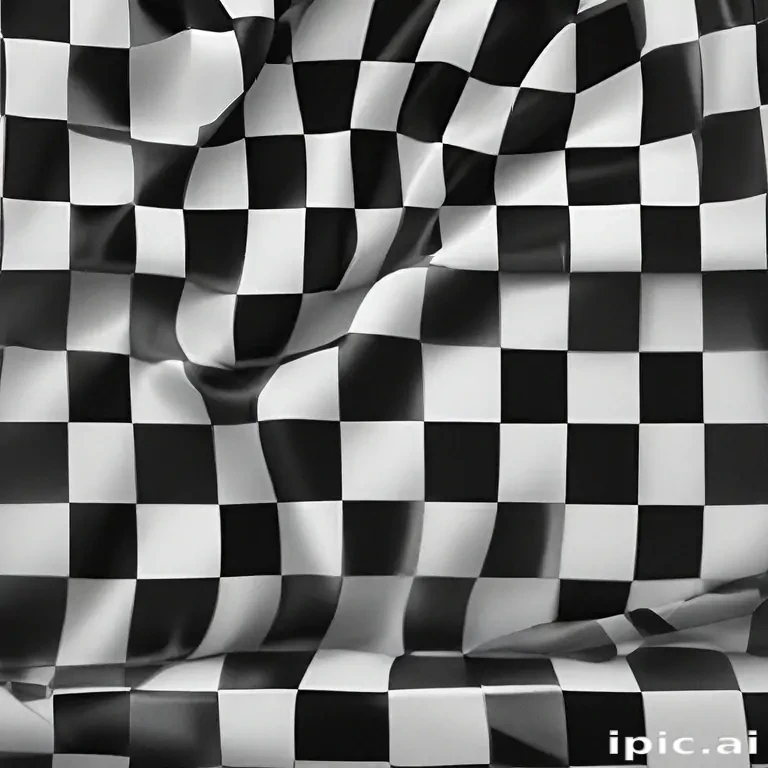 black and white checkered background
