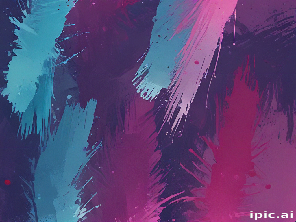 Vibrant Abstract Artwork Featuring Bold Brush Strokes in Rich Colors